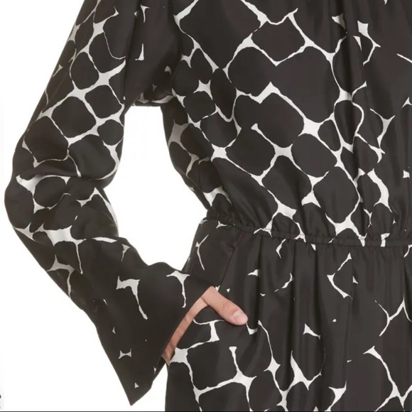 Marc Jacobs Black Abstract Print Silk Dress - Picture 5 of 11